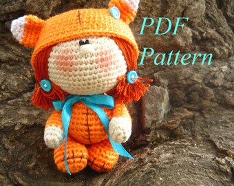 Amigurumi crochet pattern, Little Fox, PDF pattern, ENGLISH language