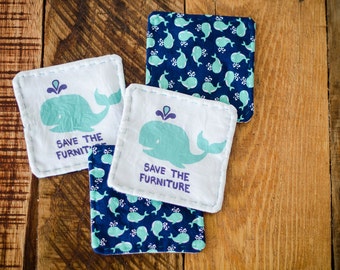 Save The Furniture Whale Coasters (Set of Four)