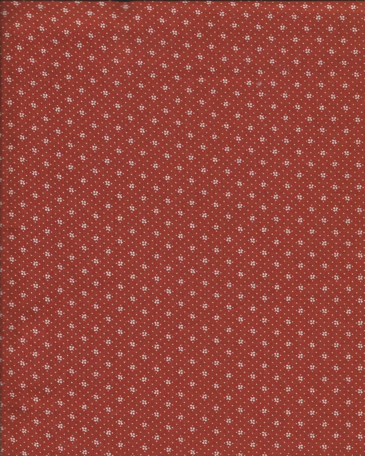 Pretty Rust Colored 100 Cotton Fabric with Small by Nelliepeppers