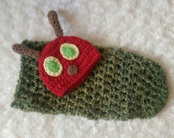 The very hungry caterpillar crochet newborn photography prop eric carle baby caterpillar outfit crochet caterpillar