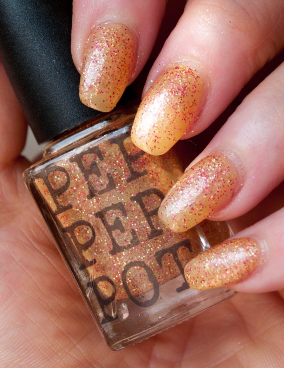 Yellow Glitter Polish 5 Free Nail Polish Makeup By Pepperpotpolish