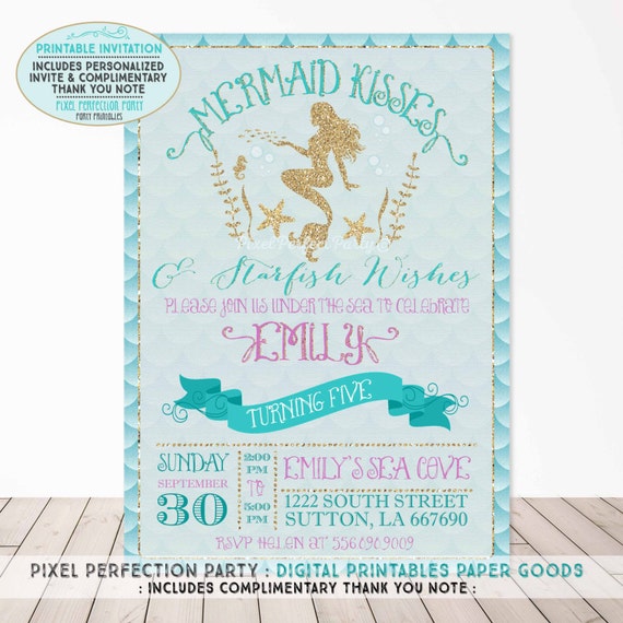 Starfish Birthday Invitations 7