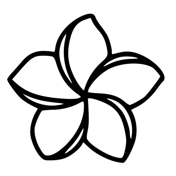 Lovely Plumeria Flower Die-Cut Decal Car Window Wall Bumper