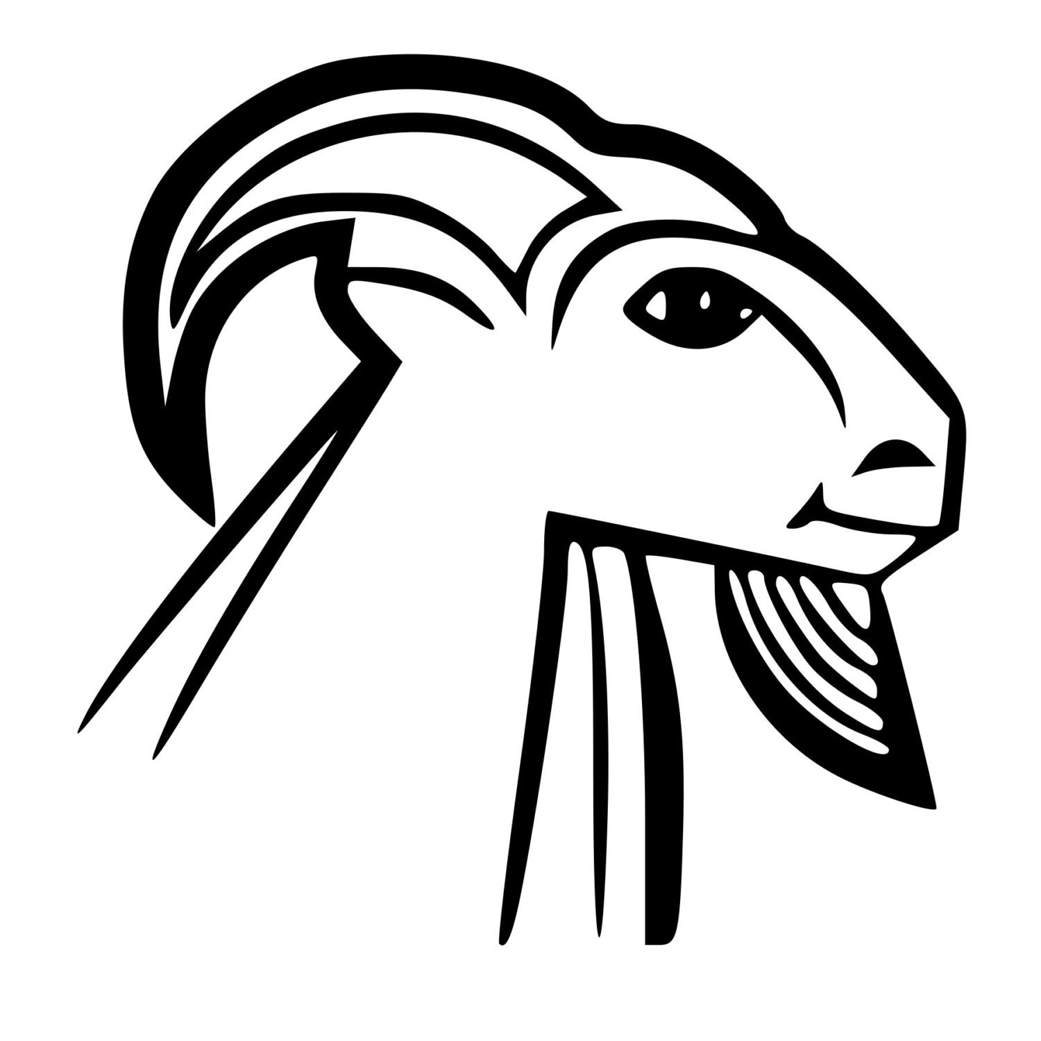 Goat Head Outline Die-Cut Decal Car Window by BeeMountainGraphics