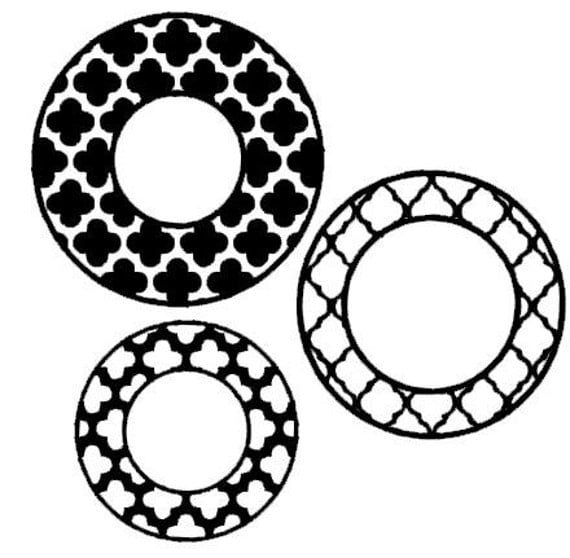 Download Quatrefoil SVG DXF Monogram Circle by TheIrishSeashell on Etsy
