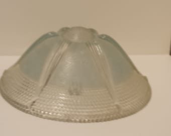 Vintage ART DECO Blue 3 Hole Ceiling Globe
