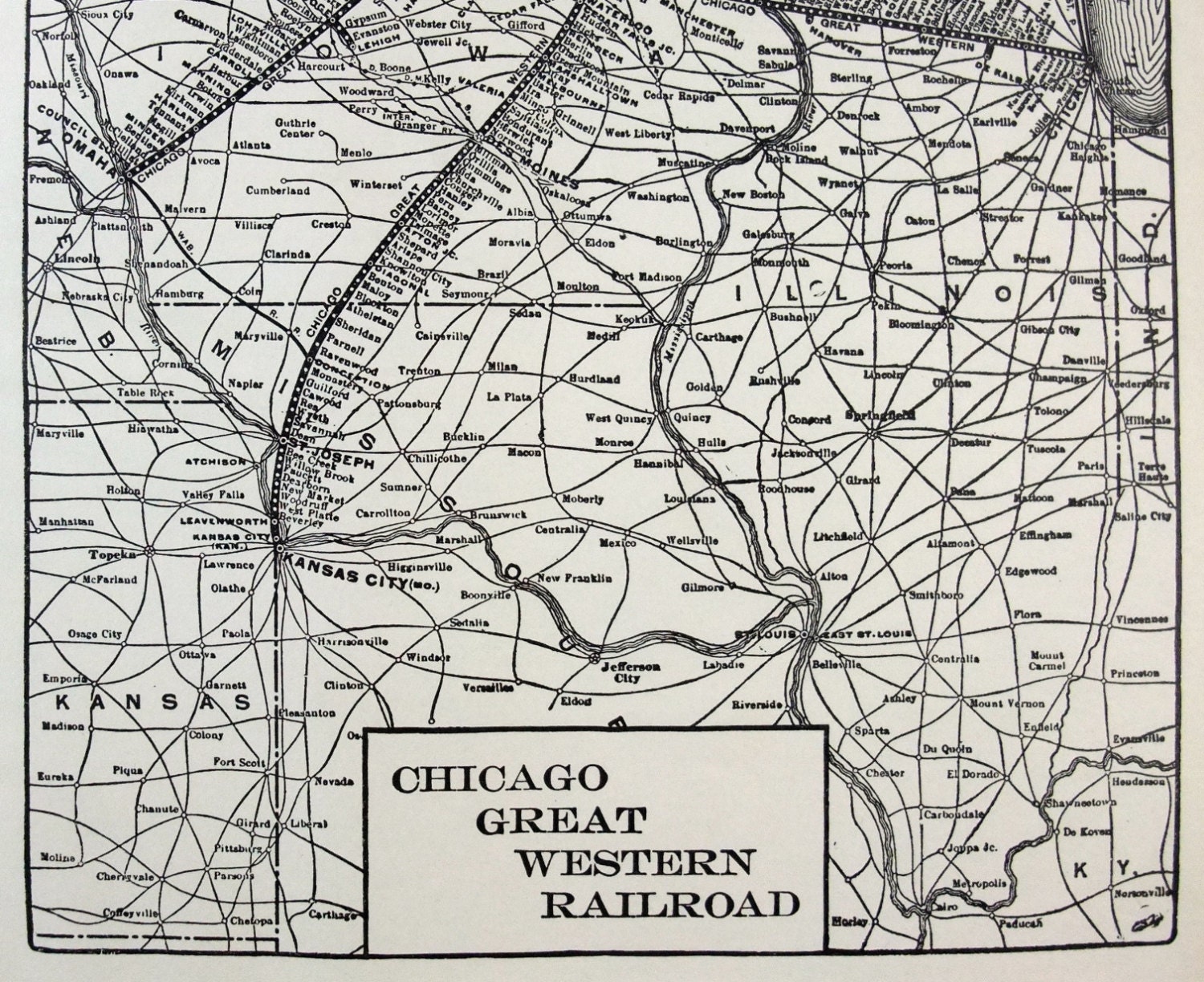 Chicago Great Western Railway Map