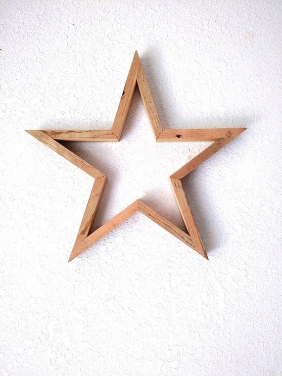 Items similar to Large Wooden Star, Wooden Star Decor, 20" Star, Wall