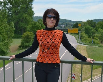 Vest. Top. Crochet. Size 34-36