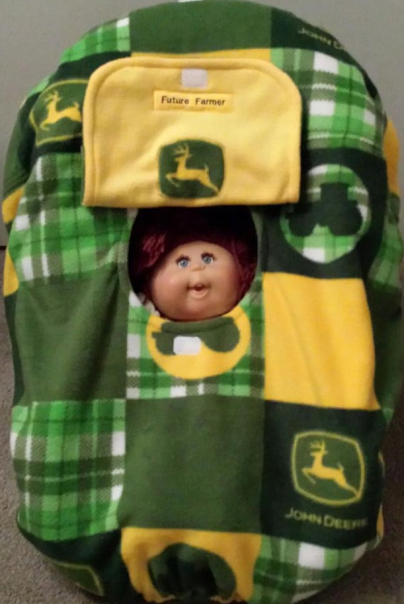 Car Seat Cover John Deere Baby Cozy Hand Made by mamasgotmecovered