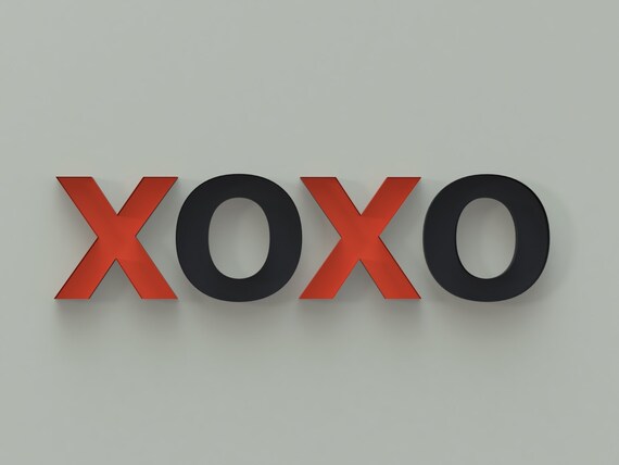 XOXO Wall Metal Letters / Valentine Decor / Valentine by Metalya