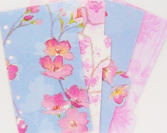 Set di 4 PERSONAL floreale pastello / A5 / Pocket Planner divisori