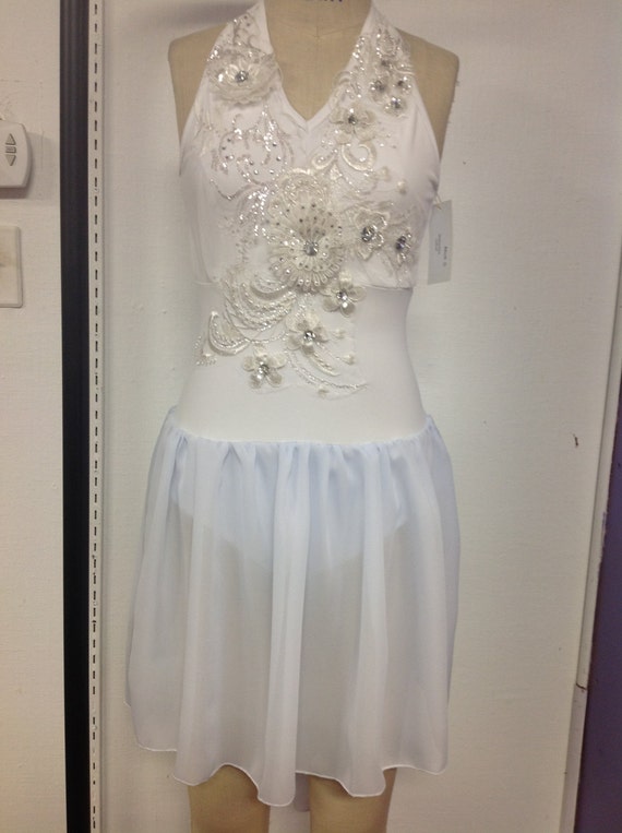 Items similar to white dance dress Adult Small on Etsy