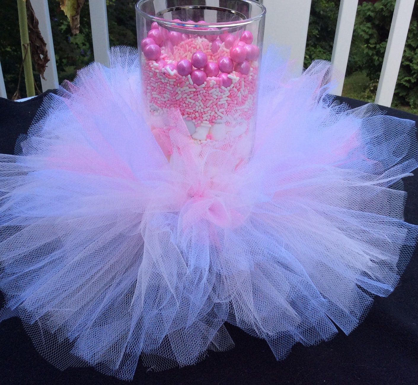 Tulle Tutu Vase or Candle Accent by LillyJake on Etsy