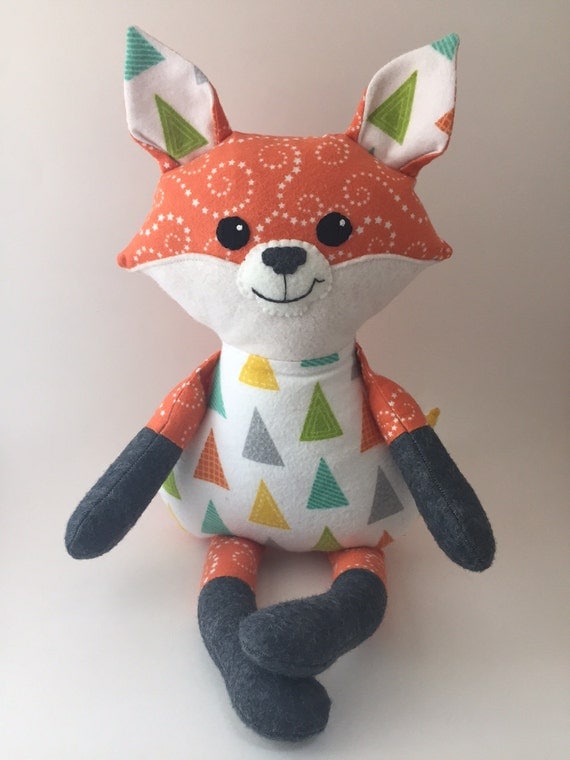 Happy Fox Doll stuffed fox soft toy plush doll rag doll