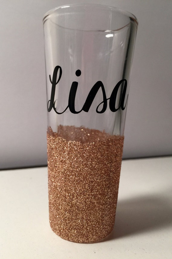 Custom Glitter Shot Glass 0546