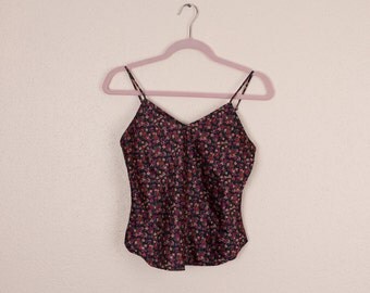 Vintage floral camisole tank top small