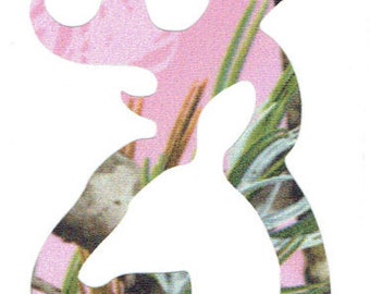 Browning Buck Pink RealTree Camo Vinyl Decal Truck/Car Laptop