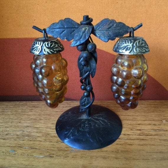 Vintage Hanging Grape Salt & Pepper Shakers by AmericanDaydream