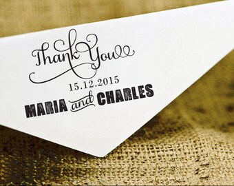 Wedding Thank You Stamp, Wedding Favor Stamp, Custom Stamp, Self Inking Thank You Wedding Stamp, Personalized Stamper HS91P