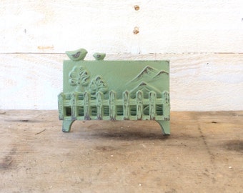 Iron Card Holder, Office Decor, Business Card Holder, Rustic Decor, Customize