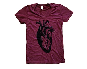 Heart T-Shirt - Anatomical Heart Ladies SOFT Shirt - Available in sizes S, M, L, XL