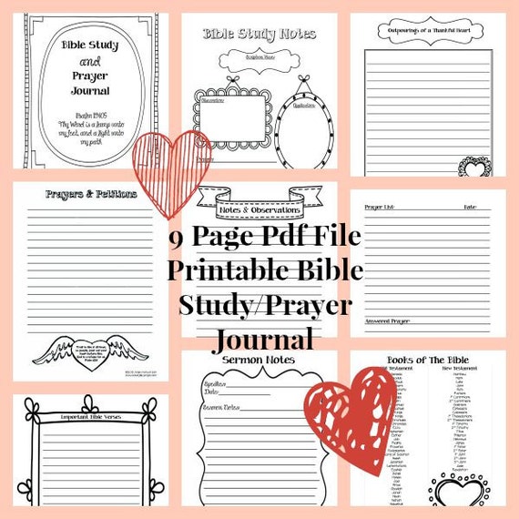 Journal Stationery Printable Blank Devotional Printables