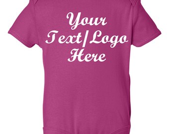 Customized Bella + Canvas Infant Baby Rib Short Sleeve Creeper 100 Custom Personalized Bella Creeper Available All colors & Sizes