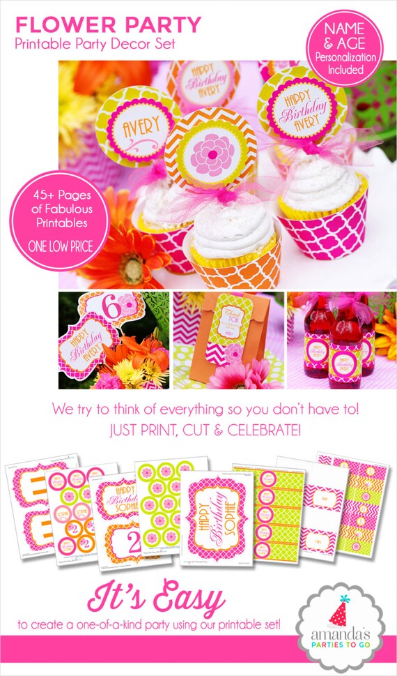 Garden Party | Garden Flower Birthday | Spring Birthday | Teen Birthday | Adult Birthday | Garden 1st Birthday | Amanda's Parties To Go Il_570xn