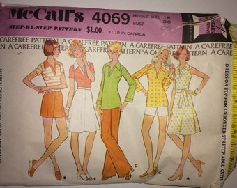 1974 Vintage Dress, Top, Skirt and Pant Pattern