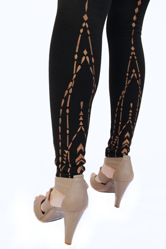 Gold Pattern Leggings | women s leggings gold pattern leggings back of the leg Gold Pattern Leggings | women s leggings gold pattern leggings back of the leg