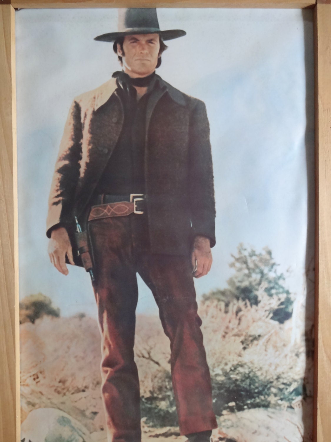 Vintage Clint Eastwood Framed Poster 1987