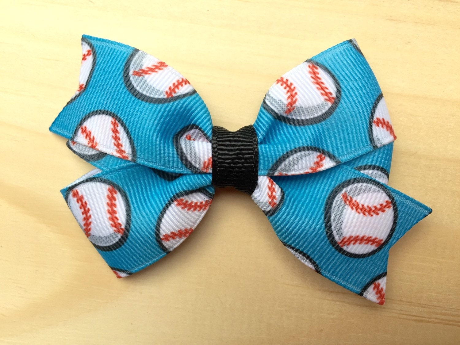 Baseball hair bow baseball bow sports bow 3 inch bows