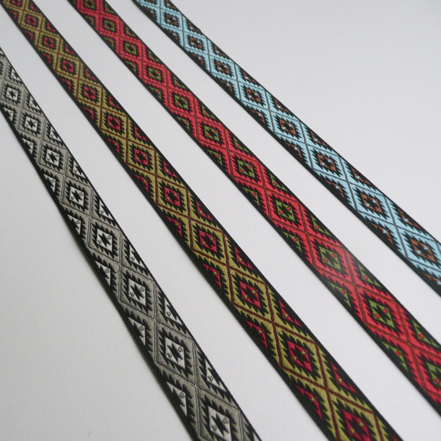 Tribal Pattern Ribbon | contrast jacquard ribbon aztec tribal african pattern 15mm Tribal Pattern Ribbon | contrast jacquard ribbon aztec tribal african pattern 15mm