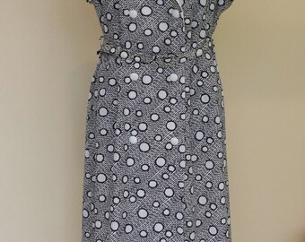 Vintage Polka Dot Spotty Wrap Dress UK size 16