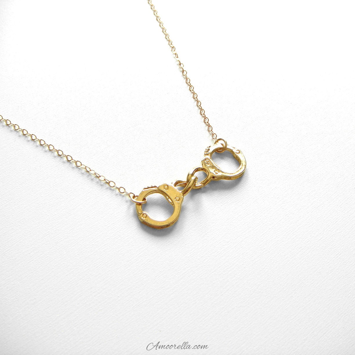 Handcuff Necklace / Dainty 14k Gold Filled Chain Thin Delicate