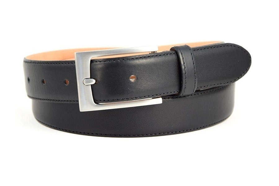 Mens leather belt black dress belt elegant belt for men finest