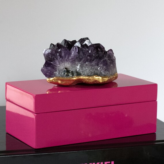 amethyst wedding ring trinket box