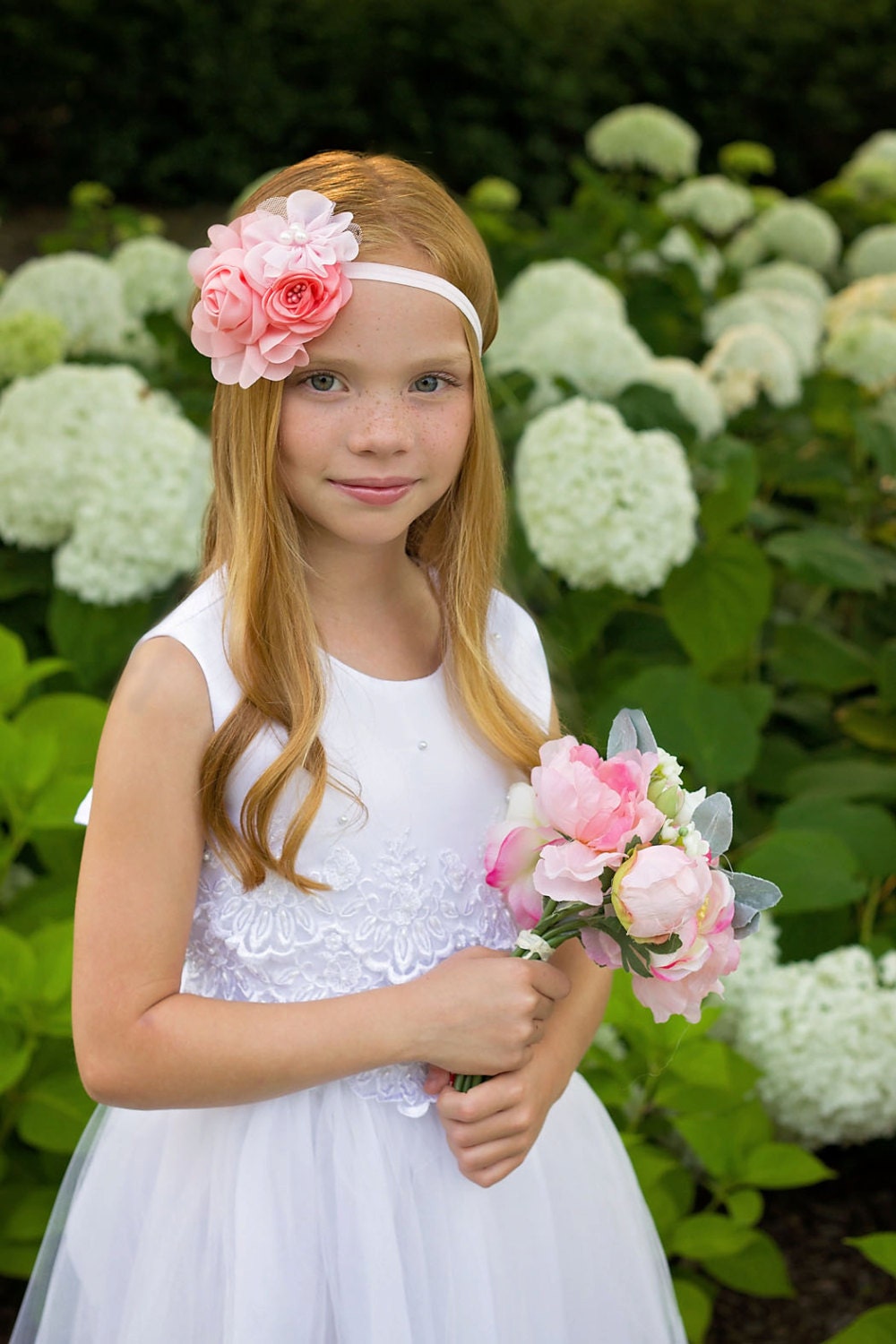 Pink Peach Headband, Coral Pink Headband, Baby Shower Gift, Newborn