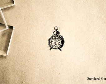 Clock Rubber Stamp - 2 x 2 inches