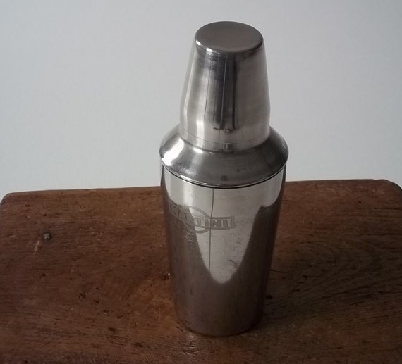 Vintage Martini Branded Etched Classic Cocktail Shaker