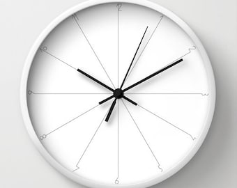 Minimalist wall clock simple clock classic wall clock black and white modern decor numbered wall clock modern wall clock simple graphic