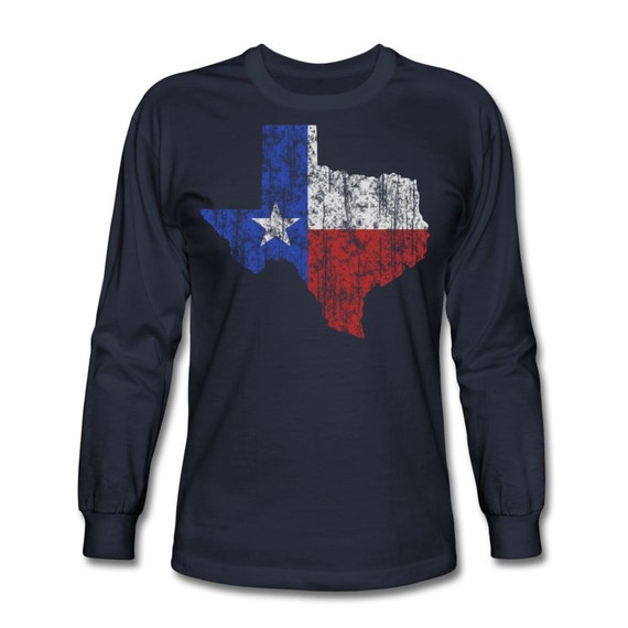 Texas Flag Long Sleeve T-Shirt Dallas Fort Worth Houston San