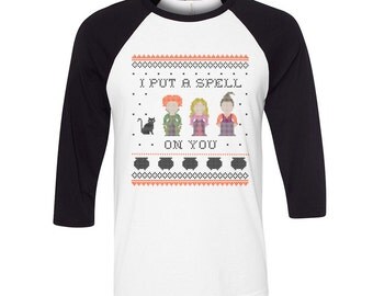 I Put a Spell on You Hocus Pocus Baseball Tee, Halloween Shirt, Hocus Pocus Shirt, Funny Hocus Pocus Shirt, Witch Shirt, Trick or Treat