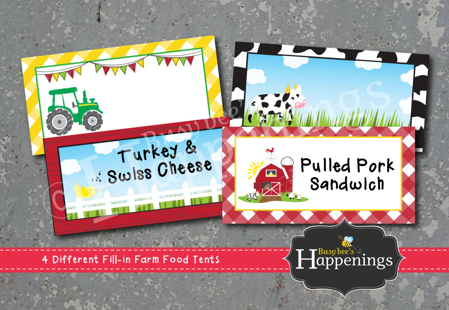 Farm Food Tents Old McDonald Food Tents Farm Birthday Food
