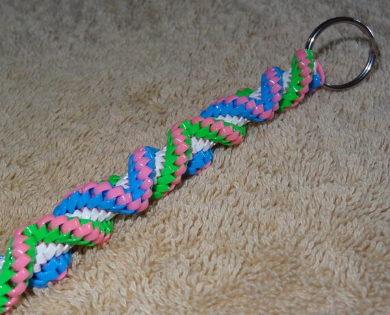 Download Plastic Lace Keychains 4 Color Zig Zag by HSBohemianCreations