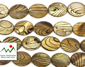 Mother Of Pearl,16IN Strand,Shell Beads,20MM Oval,#GEM020453