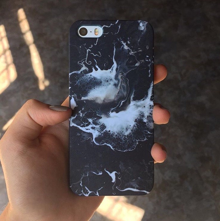 IPHONE BLACK CASE iPhone marble case iPhone 6 case iPhone