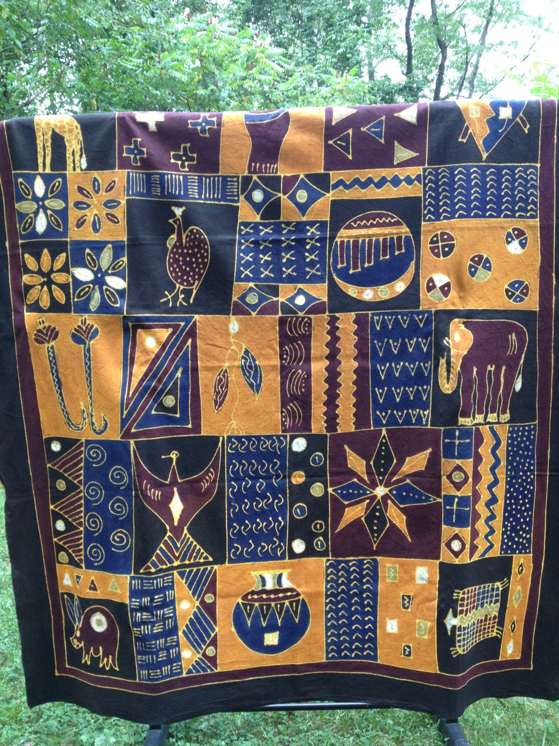  African Batik Art  Extra Large 1