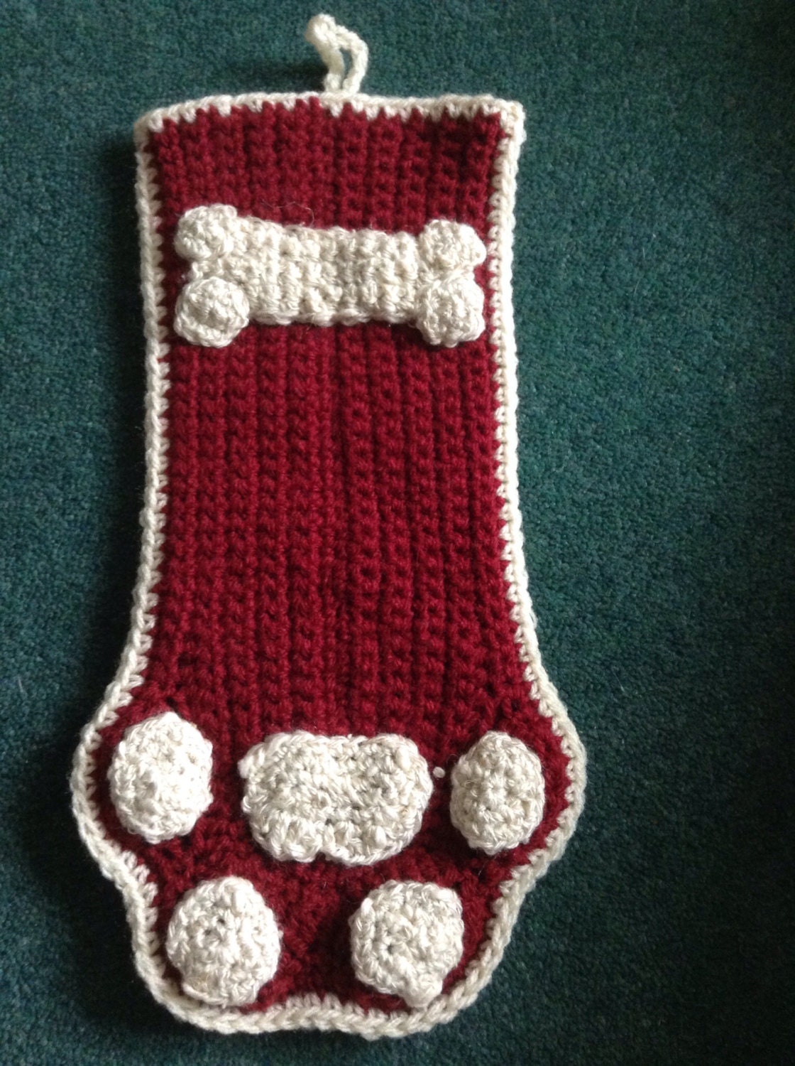 Dog Crochet Christmas Stocking